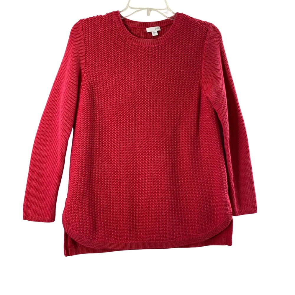 J Jill Tunic Sweater Womens Small Fuschia Pink Long Sleeve Pullover Cozy